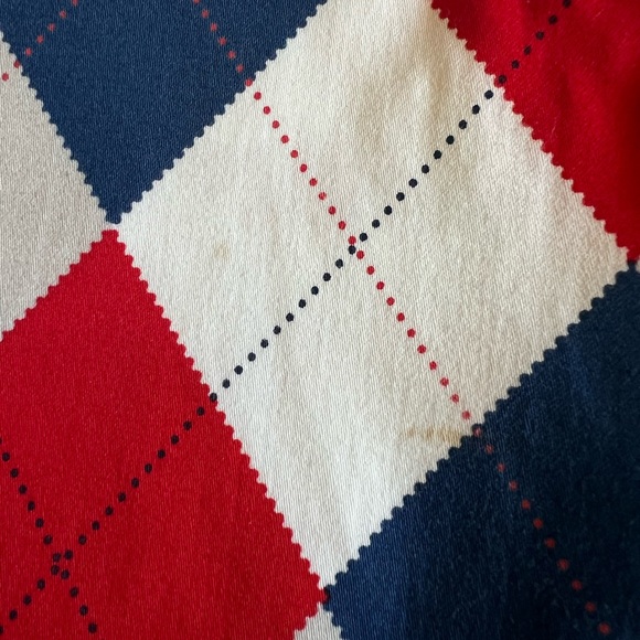 Loudmouth Women’s Vintage Argyle Red Blue Mini Golf Skirt Skort w/Pockets Size 4 - Picture 7 of 11